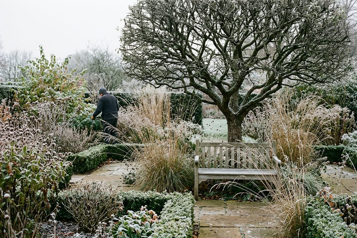 Arbre taillé en hiver photographié sans personne