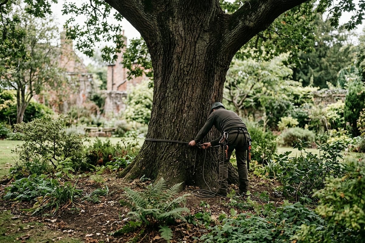 Photographie de branches et de coupes d’élagage